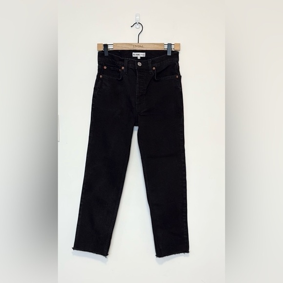 Re/Done stovepipe raw hem jeans , sz : 28 - Picture 5 of 13